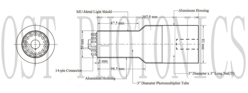 End-well Diameter 3 inch x 3 inch NaI(Tl) Scintillation ...
